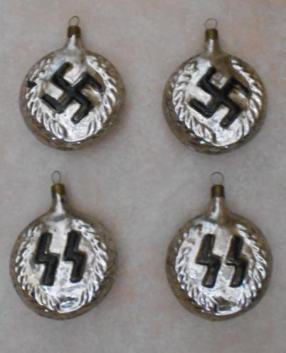 WW2 Christmas Ornaments, SS Runes